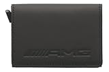 Etui Rindleder/Kunststoff Mercedes-Benz AMG Original Slim Wallet Kreditkarten Etui/Box Schwarz Leder 10,2 x 6,8 x 1,6 cm