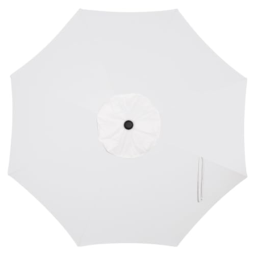 Image of Blissun 9' Outdoor Patio Umbrella, Outdoor Table Umbrella, Yard Umbrella, Market Umbrella with 8 Sturdy Ribs, Push Button Tilt and Crank