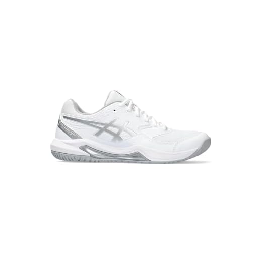 ASICS Dedicate 8 Mujer Zapatos de Tenis Blanco Plata