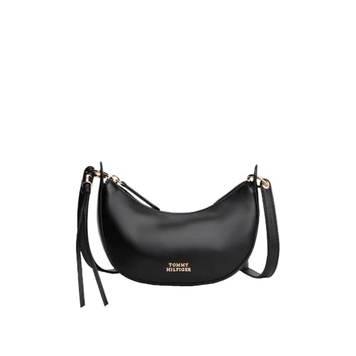 Tommy Hilfiger Leather Mini Crescent Bag with Removable Crossbody Strap