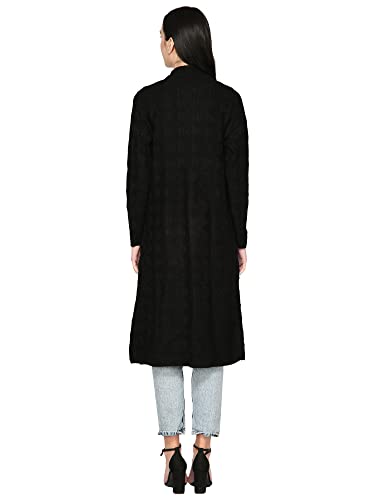 Image of HAUTEMODA Women Wollen Self Design Long Coat /Sweater for Winters