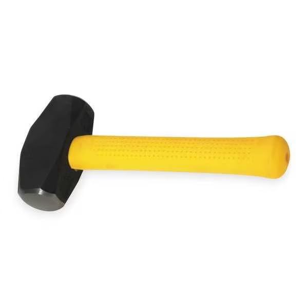 Hand Drilling Hammer, 3 Lb, Fiberglass