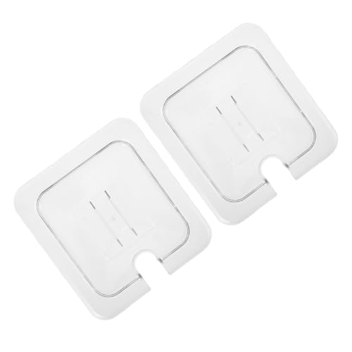 OFFSCH Plastic Food Pan Covers with Handle 1/6 Size Food Pan Lids for Home Restaurant