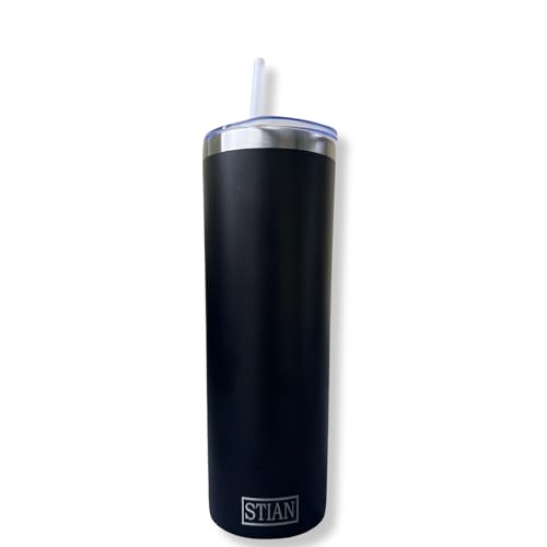 TERMO SKINNY 500ML DOBLE CAPA ACERO INOXIDABLE INCLUEY POPOTE (NEGRO)