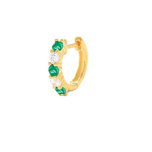 Boucles d'oreilles pour femmes en argent sterling et cercle zircone