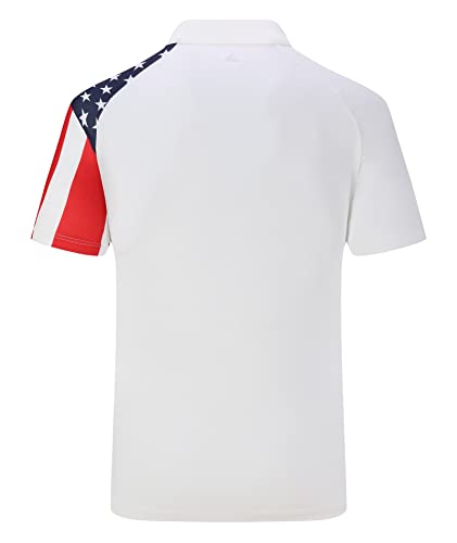 Image of ZITY Men's Golf Short Sleeve Moisture Wicking Polos with Print Patterns