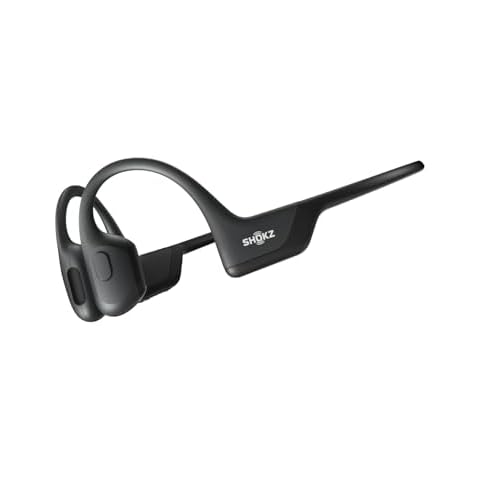 SHOKZ OpenRun Pro - Open-Ear Bluetooth Bone Conduction Sport Headphones, Sweat Resistant Wireless Earphones for Workouts and Running with Premium Deep Base - Built-in Mic, with Hair Band, Black Cover