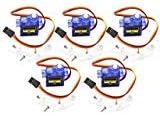 5Pack SG90 9g Servo Motor， Micro Servo Motor SG90 Mini 9 Gram Servo for Arduino RC Robot Helicopter Airplane Car Boat Controls