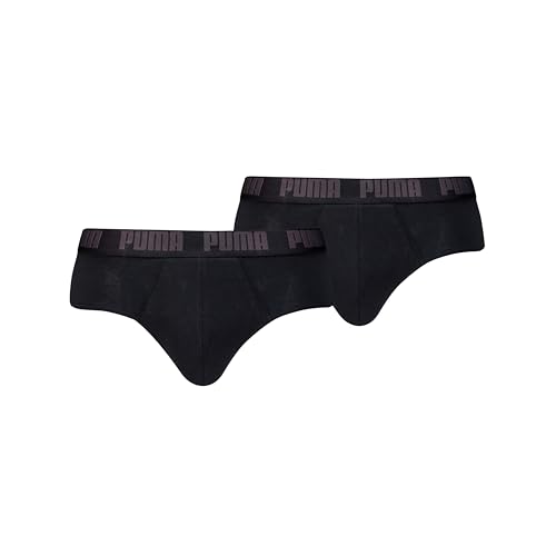 PUMA Men Everyday Briefs, Ropa Interior Hombre, Negro/Negro, S