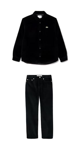 [ラコステ] 公式 インサレーションコーデュロイシャツジャケットCH7211-9903141+5ポケットコーデュロイパンツHH8382-9903134