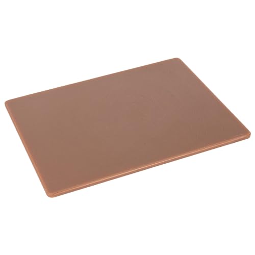 Argon Tableware Plastic Chopping Board - Brown - 45cm x 30cm - Thick Colour Coded Kitchen Professional Catering Cutting Block Mat for Vegetables