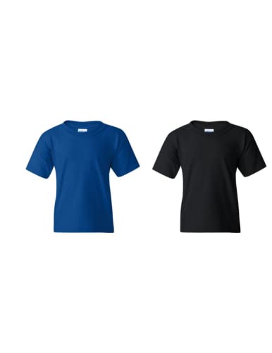 Gildan Youth Heavy Cotton 2-Pack Shirt G500B Royal/Black