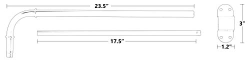 Urbanest 1/2” Adjustable Wall Mounted Swing Arm Rods, 24"-38", Oil-Rubbed Bronze #TOP2