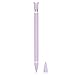 Silicone Case for Apple Pencil Holder Sleeve Skin Pocket Cover Accessories for iPad Pro 9.7/10.5/12.9, Cute Soft Grip Pouch with Charging Cap Holder and 2 Protective Nib Covers (Purple)
