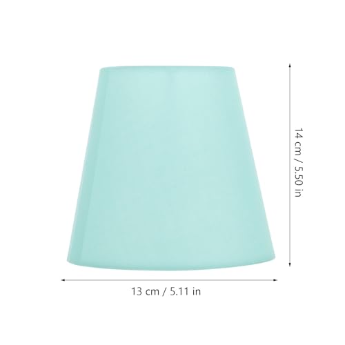 Image of Hemobllo Small Lamp Shade - Fabric Lampshade Pendant Macaron Color Shades for Table Floor Lamps, 5x5x3 inch, Mint Green