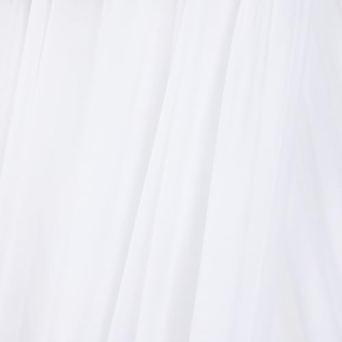 Image of MLMC White Sheer Wedding Arch Draping Fabric 1 Panel 29 inch x 20 FT Extra Long Airy Gauze Drapes Backdrop Curtains 6.6 Yards Light Weight Outdoor Drapery Panels for Wedding Ceremony Church Events Decor