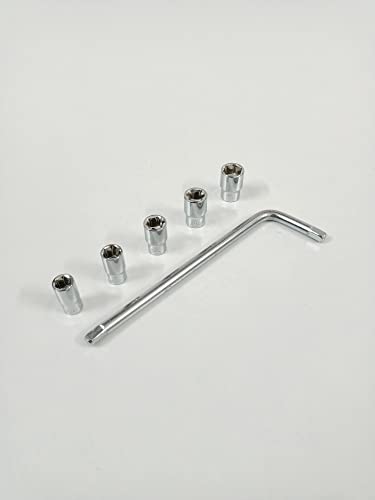 Image of 1 /4 inch L - Handle with 8, 9, 10, 11 12mm Hex Sockets (Combo 6)