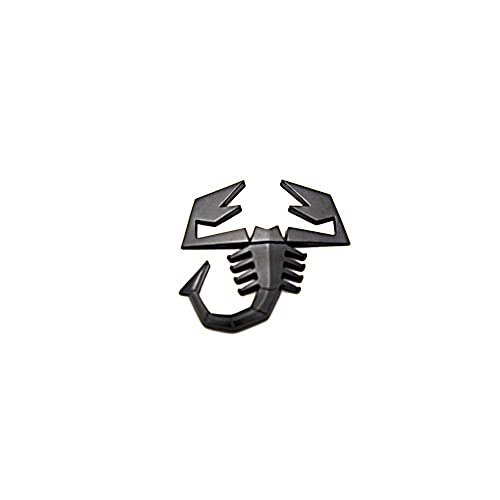 2 Pcs 3D Scorpion Emblem Badge Car Side/Rear/Front Decorations Metal Sticker Decals Logo (Black) #TOP2