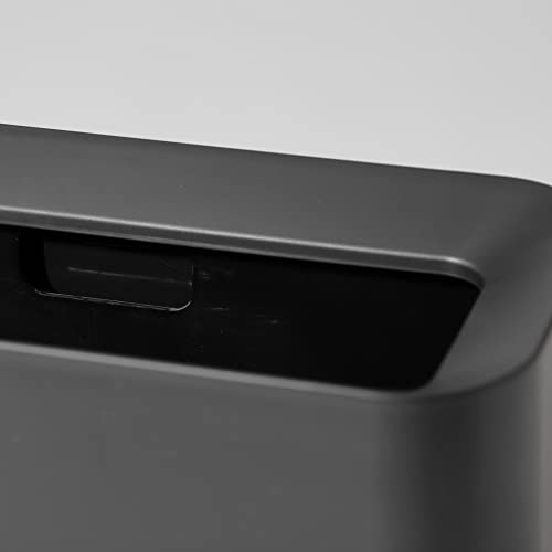 Ideaco Tubelor Hi-Grande Designer Rectangular Trash Can, Conceals Any Plastic Bag 3.0 Gal/11.5L, Black #TOP6