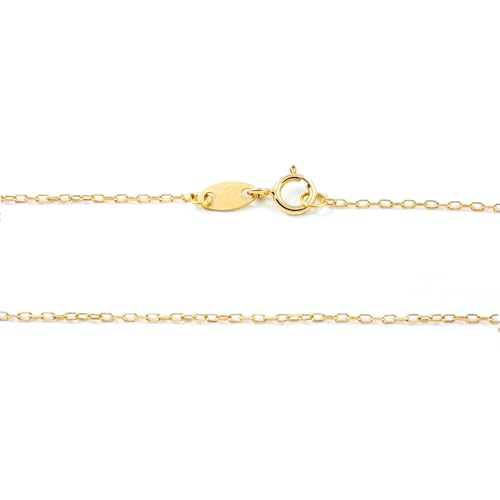 Cadena Oro Amarillo Forzada 0.25 (40cm) (9kts)   Estuche Regalo   Certificado de Garantía   Mondepetit