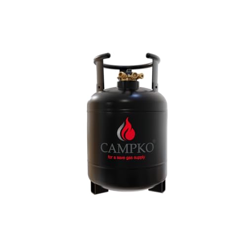 Antarion CAMPKO Bouteille GPL Bluetooth Réservoir 15L 6kg Noir Camping Car Fourgon