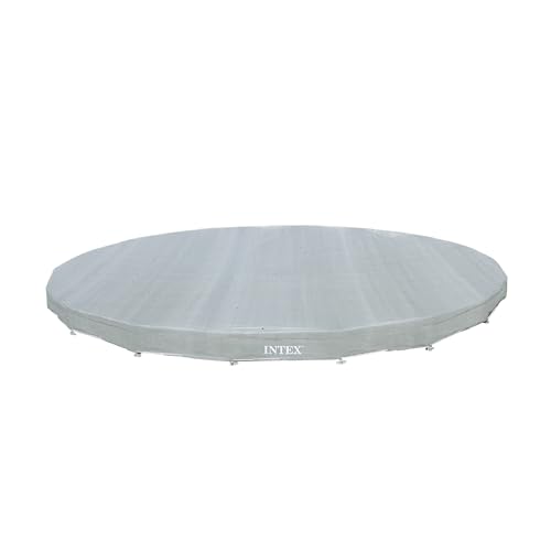 INTEX 28041E Deluxe Pool Cover: for 18ft Round Ultra XTR Pools – Includes Rope Tie – UV-Resistant – 8in Overhang – Snug Fit