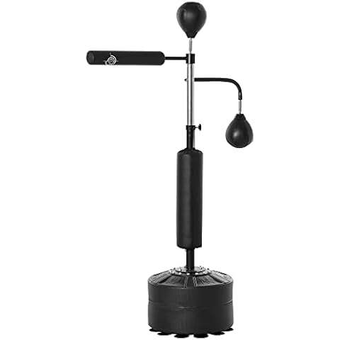 HOMCOM Saco de Boxeo de Pie Ajustable con Bolas de Velocidad Cover
