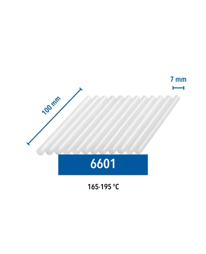 Dremel GG01 - Barras de cola de alta temperatura multiusos, pack de 12 barras de 7 mm para pistola de silicona caliente para pegar madera, plástico, cerámica, textil