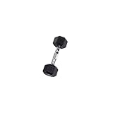 Rubber Coated Hex Dumbbell 8 lb.