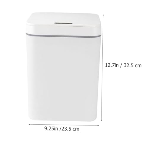 Basurero automático rectangular blanco KOMBIUDA miniatura 2