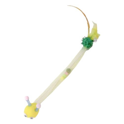 Juguete de gato de primavera con hierba gatera, gato interactivo CatNip Tueto de primavera con campana, estímulo físico gatito interior suministros de juego para hacer ejercicio para la limpieza de di