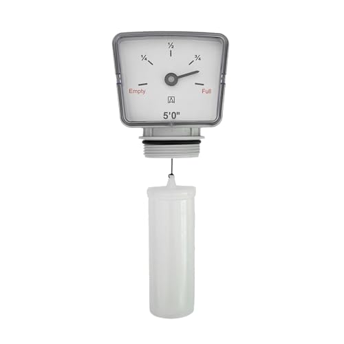 5ft Float Gauge for Oil/Fuel/Heating/Water Tanks Oil Storage Volume Monitor Fuel Storage Level Monitor Water Sensor Tank Capacity Gauge - (5ft)