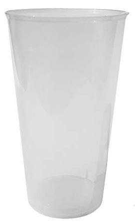 500 uds Granel - Vaso Cocktail 480 ml Reutilizable Ligero - Polipropileno (PP) - Color traslúcido - Vaso ecológico Libre de BPA, Ideal para Cerveza, cubatas, Agua