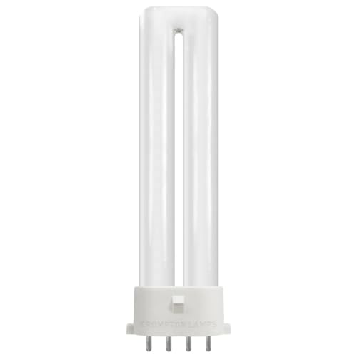 Crompton Lamps LED PLS-E 3W 2G7 Single Turn SE-Type Direct to Mains (7W Equivalent) 3000K Warm White Opal 360lm 4-Pin Push Fit Light Bulb