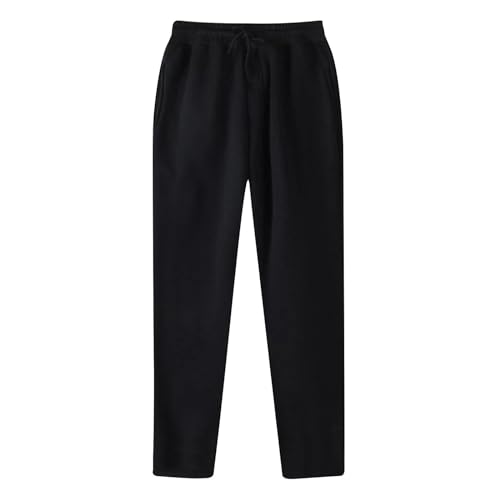 Generico Pantaloni Tuta Uomo Invernali Pantalone Sportivi in Pile con Tasche Palestra Jogging Running Moto Sport Pants Felpati Trousers Autunnali Eleganti Casual