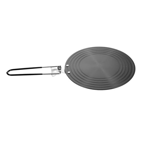 Homoyoyo Placa Difusora de Calor Inducción de Aluminio Adaptador para Cocina Gas y Eléctrica con Película Negra para Descongelar y Cocción Uniforme