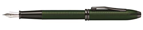 Cross Townsend PVD Micro-knurl Fountain Pen, Medium Nib - Matte Green - Additional View
