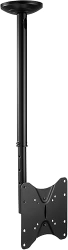 RICOO Monitor TV Deckenhalterung für Fernseher D0522 Monitorhalterung 13-34 Zoll schwenkbar neigbar höhenverstellbar Halterung VESA 200x200 Fernsehhalterung Decke bis 25 kg