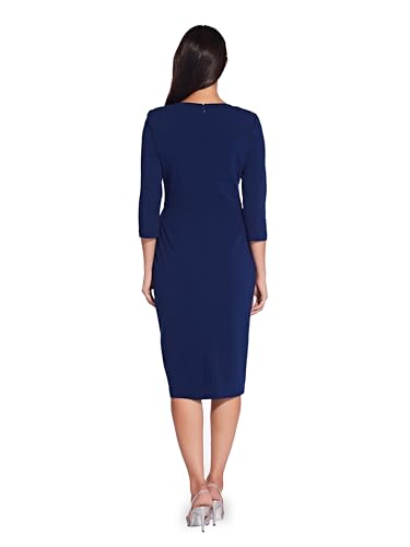 Adrianna Papell Women's Knit Crepe Tie Waist Sheath2