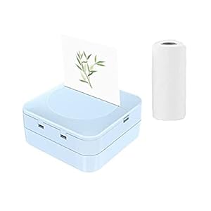 VOUNEDA Mini Thermische Printer, Printer Bluetooth Draadloze Printer Draagbare Thermische Printer, Bluetooth Draagbare Fotolabel Afbeelding Memo Ontvangstprinter met Thermisch Papier Rollen USB Oplaadbare Printer