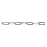 Peerless Chain 6042032 Low Carbon Steel Straight Link Coil Chain in Carton, Zinc Plated, 2/0 Trade, 0.190