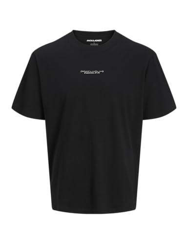 JACK & JONES Jjrikkie tee SS Crew Neck, Negro, XL