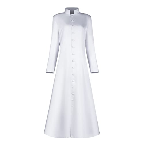 MYAYD Women's Cassock Robe Church Robe Choir Minister Clergy Pulpit Liturgical Black White