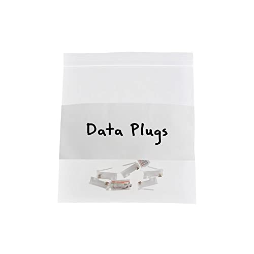 Small Plastic Bag, Resealable White Block Bags, Clear, 2 X 2 Inch, 2 Mil, 1000 Pack #TOP13