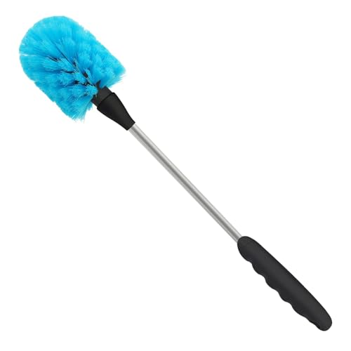 Image of Long Bottle Brush, 15.35 in Bendable Cleaner Brushes for Cleaning Neck Beer Bottles, Wine, Baby Bottles, Water Bottles, Tumblers, Flask, Bird Feeder, Vase, Pipes and Brewing Supplies Blue /1Pack