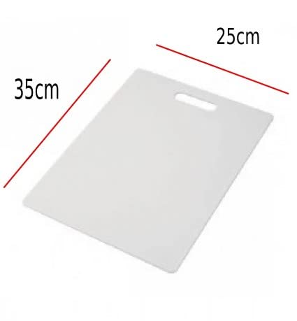 Tábua de corte antiderrapante Grande Luxo, 35 cm por 25 cm, branca