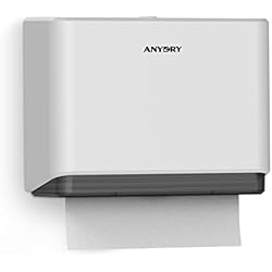 Dispensador De Toallas Electrico anydry 5101 Dispensador de Toallas de Mano Higiénico ABS Dispensador de Papel Toalla Comercial Montado en Pared Blanco