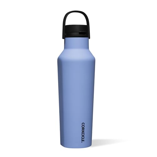 Corkcicle Sport Canteen - Keeps Drinks Cold 25 Hours - Stainless Steel Water Bottle - Triple-Insulated - Spill-Proof - Summer Drinkware Gift - Keeps Drinks Ice Cold - 20 oz - Periwinkle
