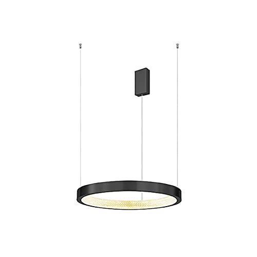 Lustre suspendu semi-encastré en cuivre et anneau acrylique haut de gamme