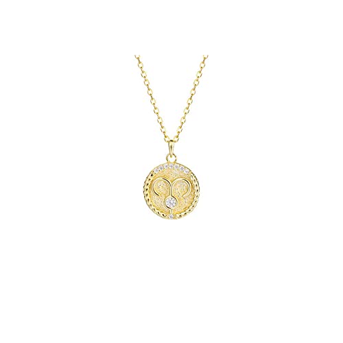 Collier constellation en or de luxe : médaille d'astrologie chic